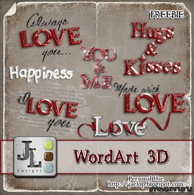 Скрап WordArt 3D