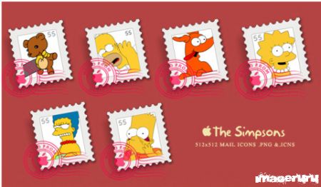Почтовые марки Симпсоны