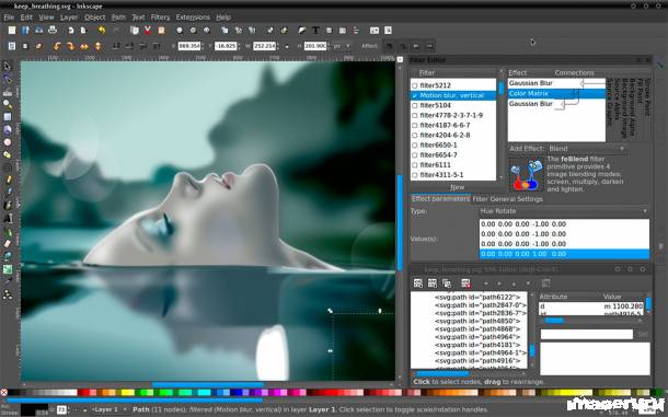 Inkscape - бесплатная программа для работы с векторной графикой
